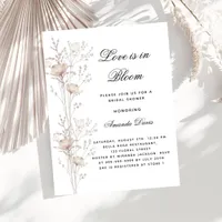 Bridal shower flowers love bloom budget invitation