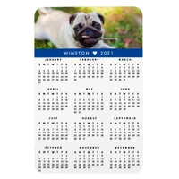 Pet Dog Canine Cute Photo Calendar 2021 Magnet