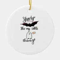 Shorty Batty Funny Retro Ceramic Ornament