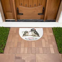 Delightful Downy  Woodpecker Doormat