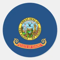 Idaho State Flag Classic Round Sticker