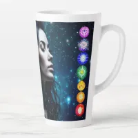 Breathe and Release | Beautiful Ethereal Woman Latte Mug