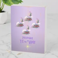 Advent Prepare Ye The  Way Wreath 4 Candles Wooden Box Sign