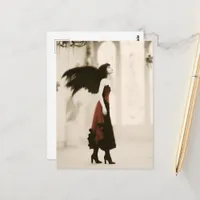 A sexy gothic angel postcard