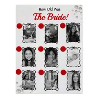 How Old Was the Bride? Bridal Shower Guessing Game Poster