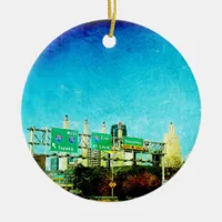 Kansas City Skyline Ceramic Ornament