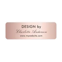 Design by name business entrepreneur rose gold label