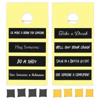 Funny Rules Cornhole Se Cornhole Set