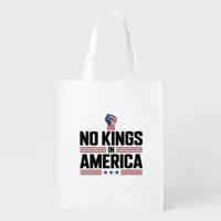 No Kings In America USA Retro Classic Grocery Bag
