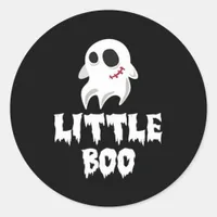 Little Boo In Halloween Cool Graphic Classic Round Sticker