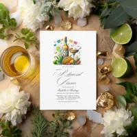 Vibrant Fiesta Let's Taco 'bout a Rehearsal Dinner Invitation