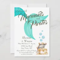 Mermaids and Pirates Birthday Invitation