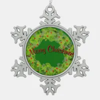 Ornament - Snowflake - Wreath with Greeting