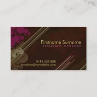 Cherry Chocolate Frunky Grunge Business Card