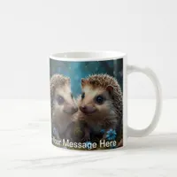 Whimsical Hedgehogs in Love  Coffee Mug