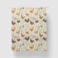 Cute Chickens and Flowers Gender Neutral Blackout Curtains