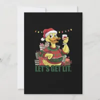 Christmas Duck, Let's Get Lit  Holiday Card