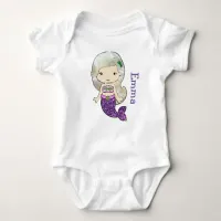 Personalized Mermaid Baby One Piece Tshirt