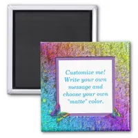 [Rainbow Floral Frame] Abstract w/Butterflies Magnet