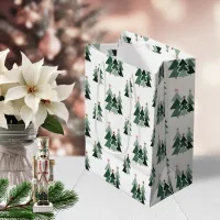 Rustic Cute Modern Christmas Trees Medium Gift Bag