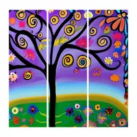 Whimsical Folk Art Style Tree