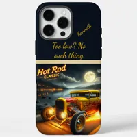 Hot rod racing by the moonlit lake iPhone 16 pro max case