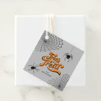 Trick or Treat Typography w/Spiders ID680 Favor Tags