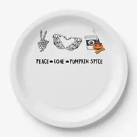 Peace And Pumpkin Spice, Halloween Skeletons Class Paper Plates