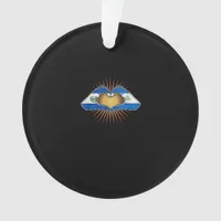 El Salvador And Nicaragua Heart Hands Minimal Ornament