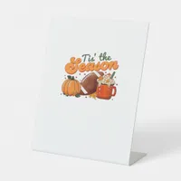 Tis The Season Football Mug Autumn Design Pedestal Sign