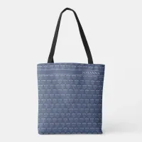 Festive Rustic Hanukkah Menorah Pattern Tote Bag