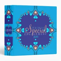 Love Hearts on Blues Engagement all occassion Binder