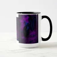 Spooky Black Material Rose, Black Spiders Mug
