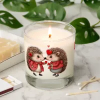 Hedgehog cute Valentines, boyfriend, love animals Scented Candle