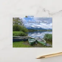 Rowing boats at the lake - Allgäu  Postcard