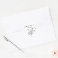 Snowflake Winter Wedding Heart Sticker