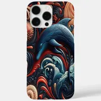 Vibrant Dolphin Ocean Art iPhone 16 Pro Max Case