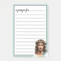 Jesus Crown of Thorns Portrait War Room Prayer Post-it Notes