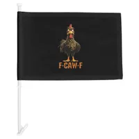 F-Caw-F Simple Clean Car Flag