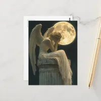 A beautiful  and the moon postcard