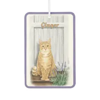 The Lavender Door Orange Tabby Cat Personalized  Air Freshener