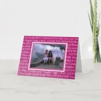 Personalized Photo Happy Birthday to my Daughter Card