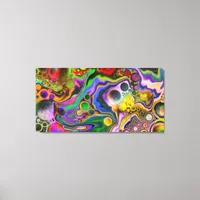 Colorful Blast Fluid Art Digital Pour Painting    Canvas Print