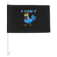 F-Caw-F Graphic Gear Creative Design Car Flag