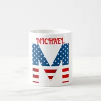 4th Of July Monogram Personalized Coffee Mug