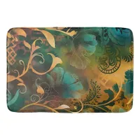 Bohemian Bathroom Retreat: Enchanted Garden Bath Mat