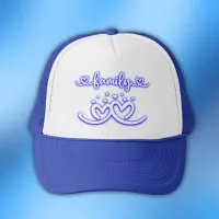 Simple Heart Family in Blue | Trucker Hat