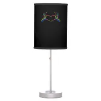 Cute Skeleton Sign Colorful Halloween Classic Table Lamp
