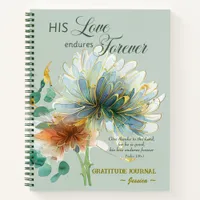 His Love Endures Forever Green Scripture Notebook