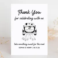 Custom Modern Minimal Thank You Wedding Favor Sign